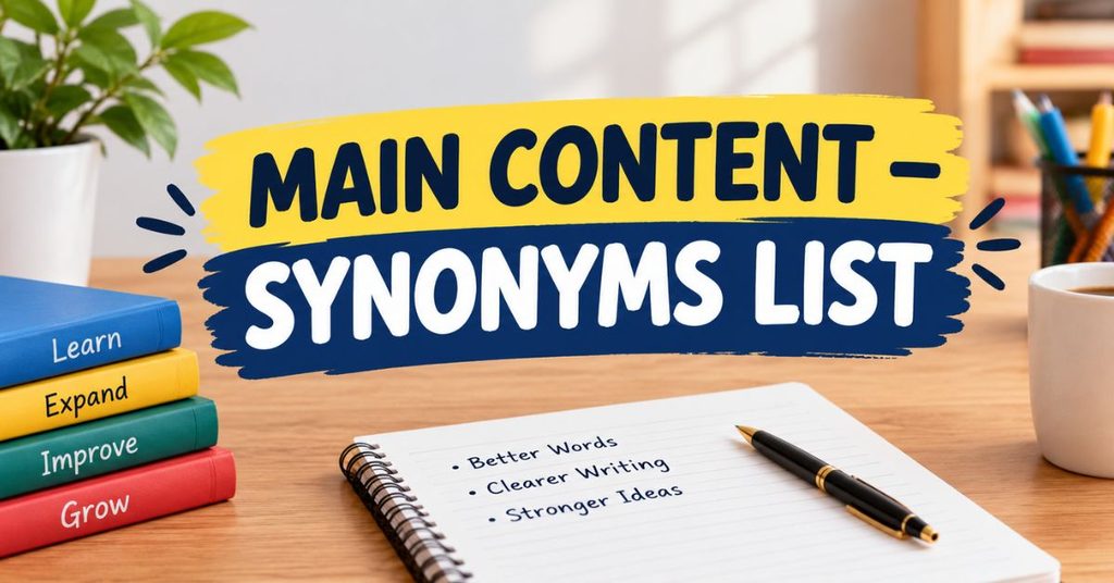 MAIN CONTENT SYNONYMS LIST