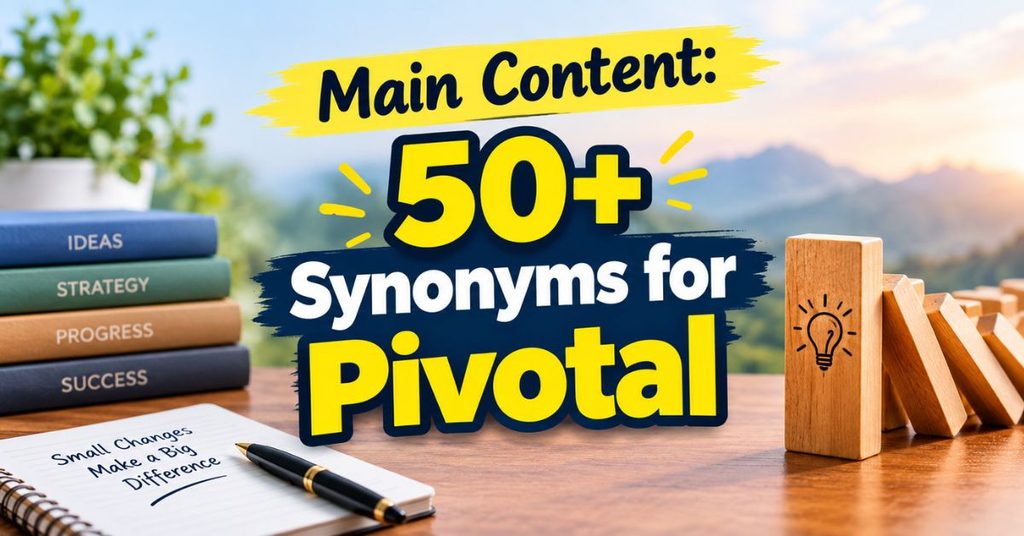 Main Content  50+ Synonyms for Pivotal
