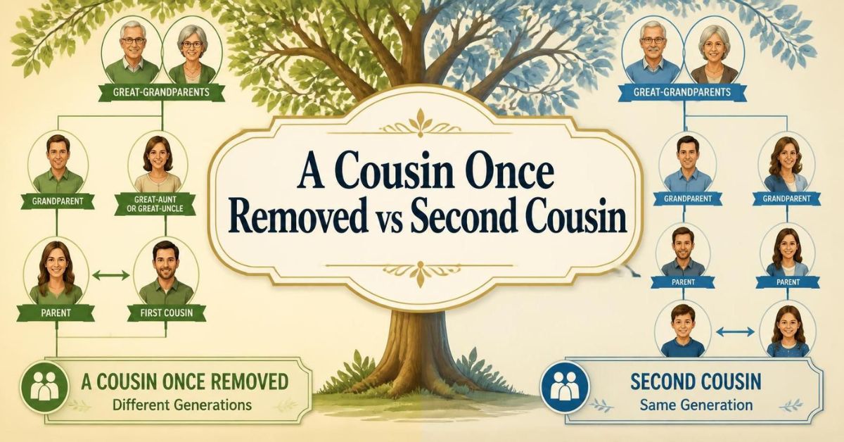 A Cousin Once Removed vs Second Cousin