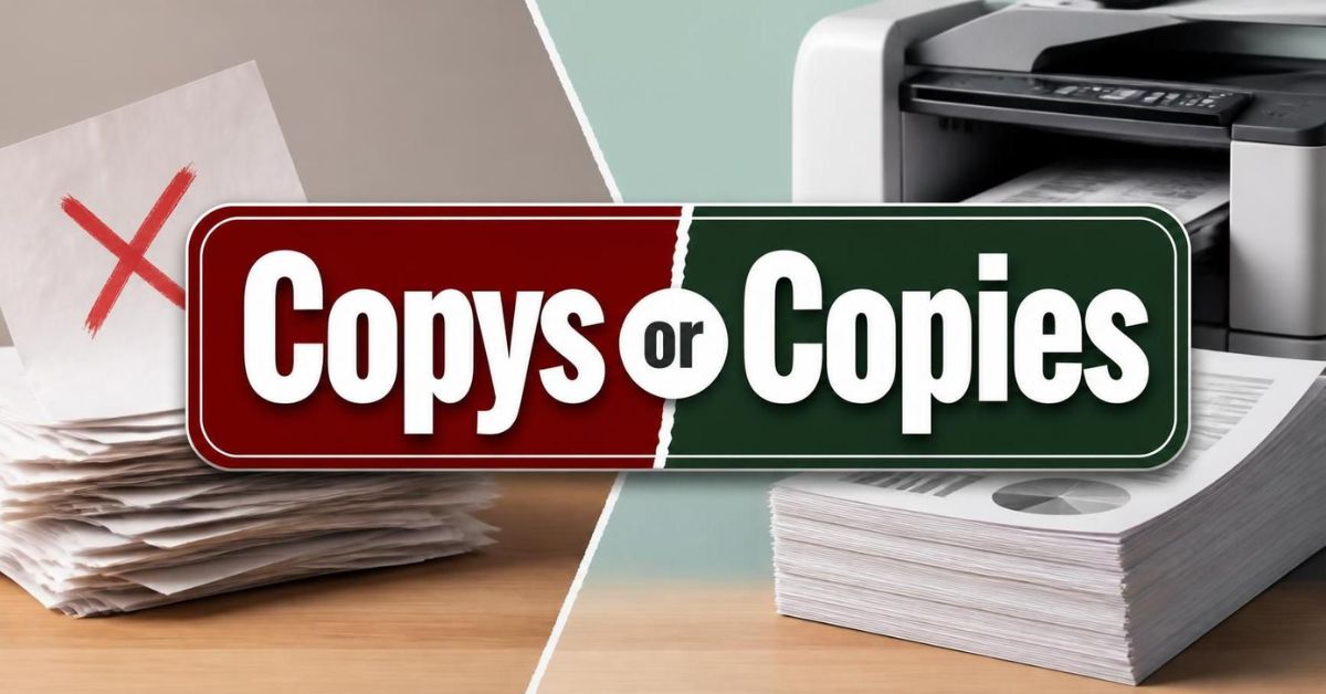 Copys or Copies