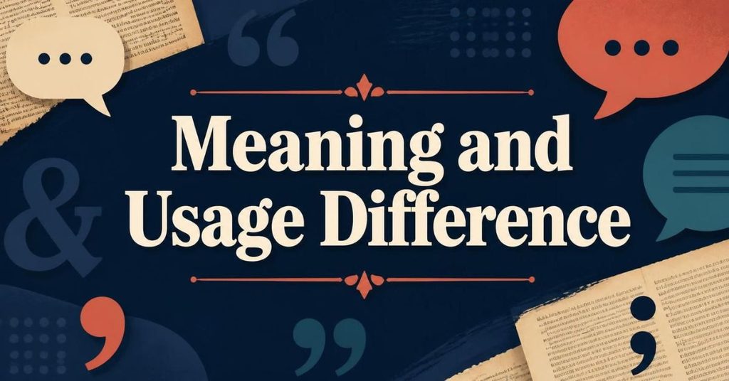 Meaning and Usage Difference  