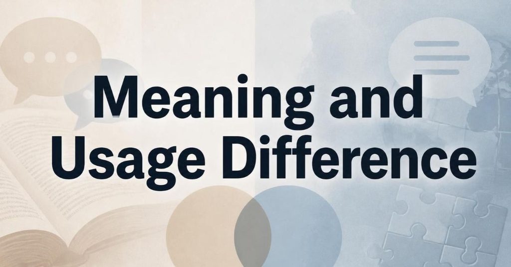 Meaning and Usage Difference