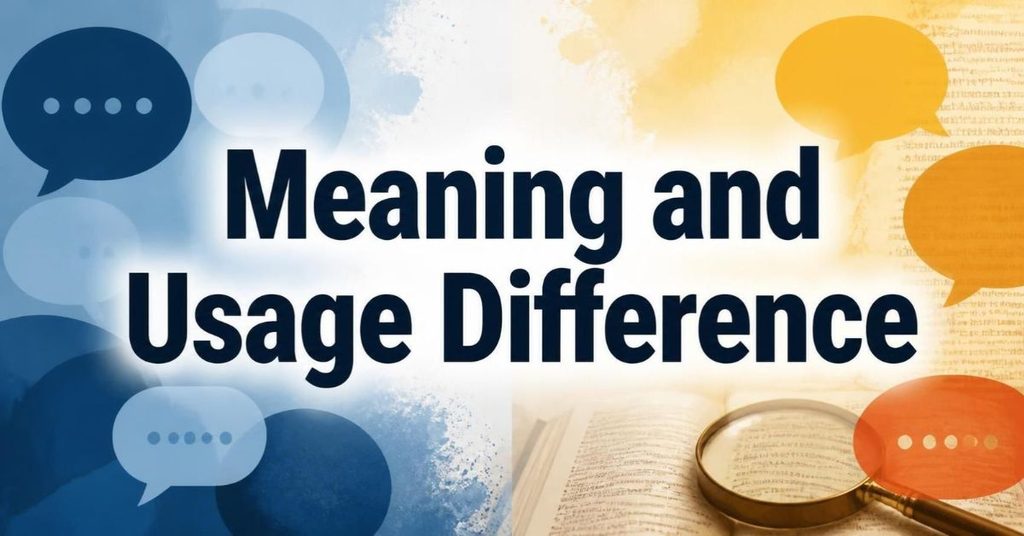 Meaning and Usage Difference