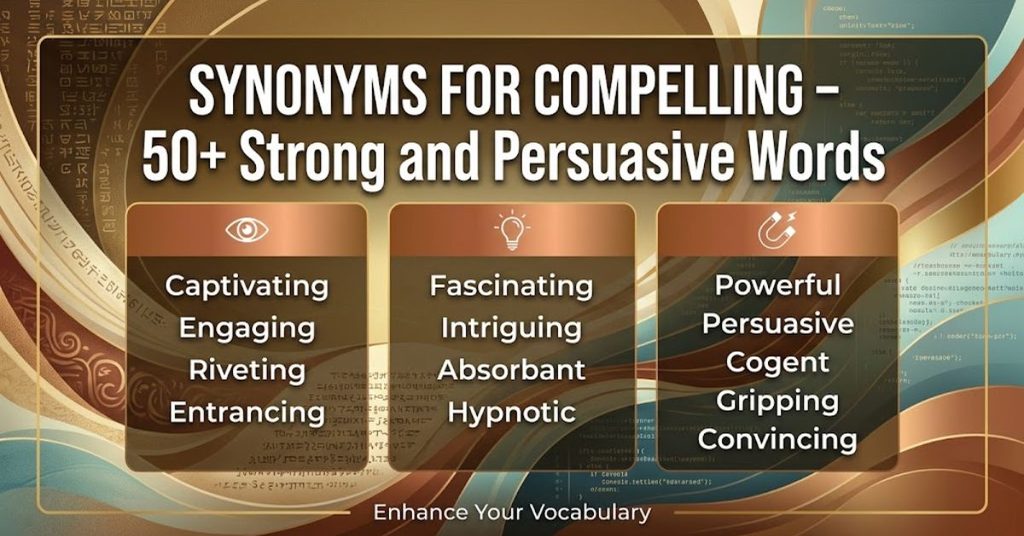 Synonyms for Compelling – 50+ Strong and Persuasive Words