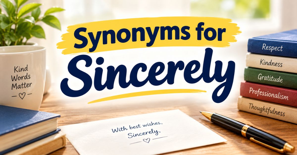 Synonyms for Sincerely
