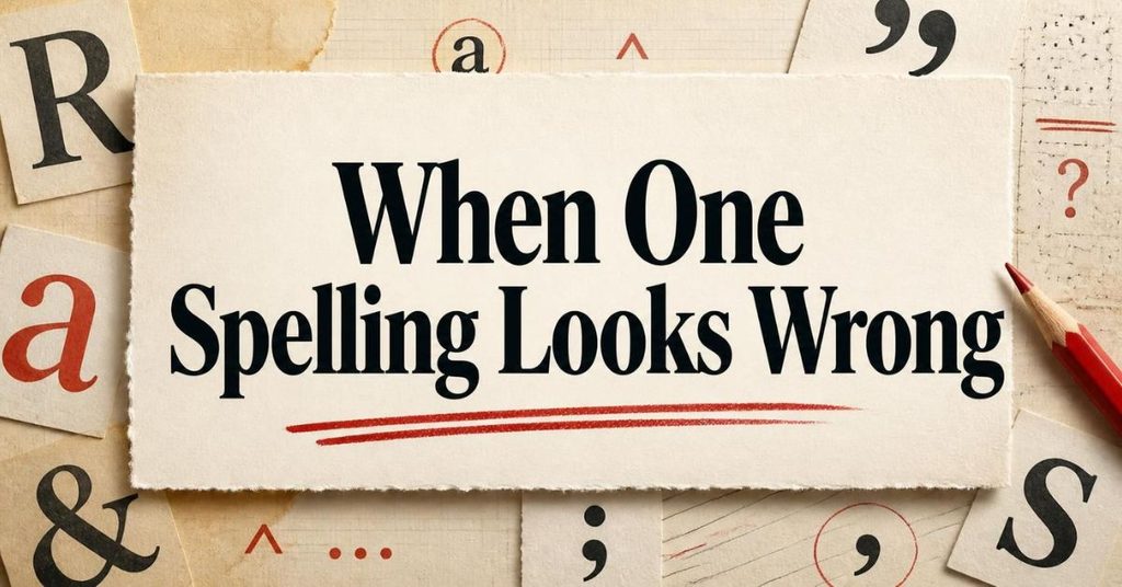 When One Spelling Looks Wrong